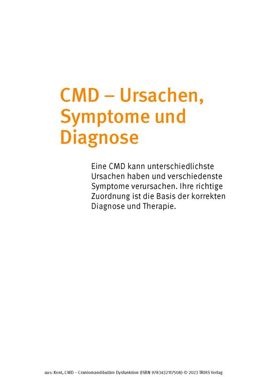 Produktbild: CMD - Craniomandibul&auml;re Dysfunktion