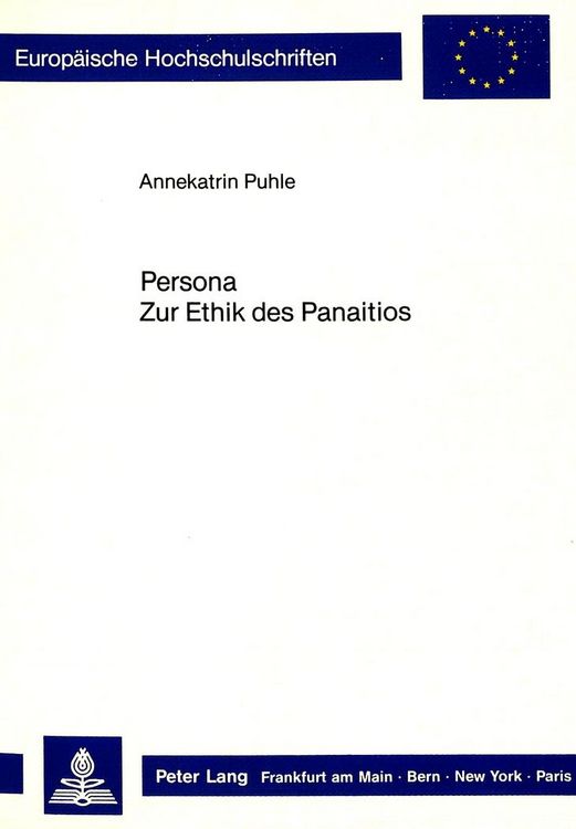 Produktbild: Persona. Zur Ethik des Panaitios