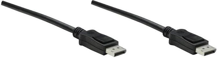 Produktbild: Manhattan DisplayPort Anschlusskabel DisplayPort Stecker, DisplayPort Stecker 2.00 m Schwarz 307116-CG DisplayPort-Kabel