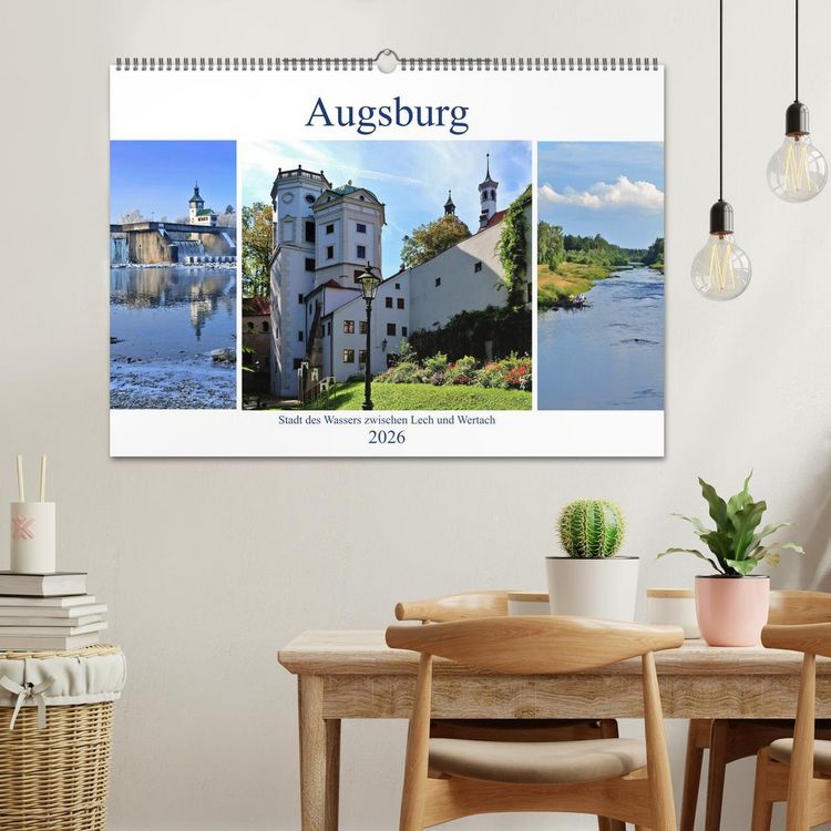 Produktbild: Augsburg - Stadt des Wassers zwischen Lech und Wertach (Wandkalender 2026 DIN A2 quer), CALVENDO Monatskalender