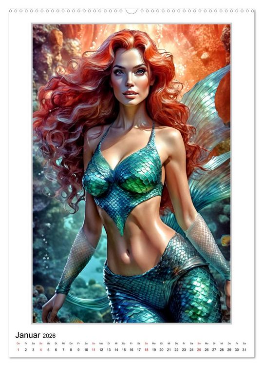 Produktbild: Fantasy-Frauenfiguren (Wandkalender 2026 DIN A2 hoch), CALVENDO Monatskalender