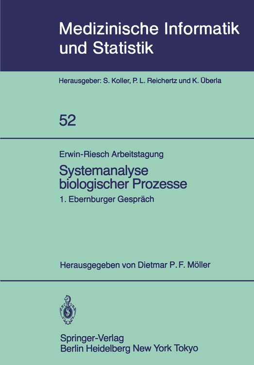Produktbild: Erwin-Riesch Arbeitstagung Systemanalyse biologischer Prozesse
