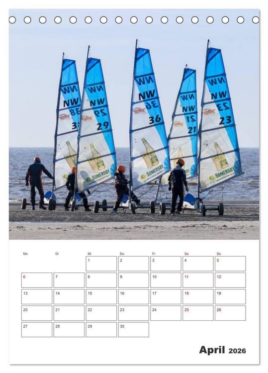 Produktbild: Sankt Peter-Ording Sonne, Strand und Meer (Tischkalender 2026 DIN A5 hoch), CALVENDO Monatskalender