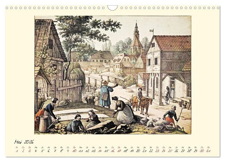 Produktbild: Alltagsleben der Biedermeier-Zeit (Wandkalender 2026 DIN A3 quer), CALVENDO Monatskalender