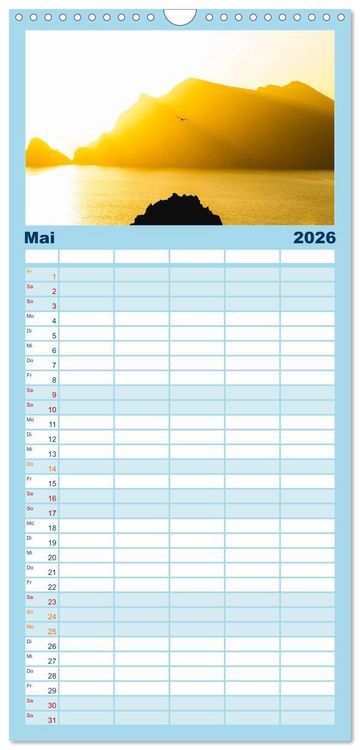 Produktbild: Familienplaner 2026 - Bahamas - Paradiesische Str&auml;nde. mit 5 Spalten (Wandkalender, 21 x 45 cm) CALVENDO