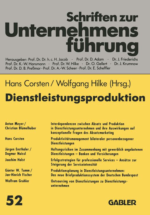 Produktbild: Dienstleistungsproduktion