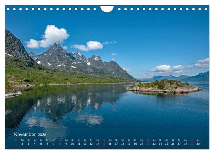 Produktbild: Skandinavien - Fjorde, Sch&auml;ren und Meer... (Wandkalender 2026 DIN A4 quer), CALVENDO Monatskalender
