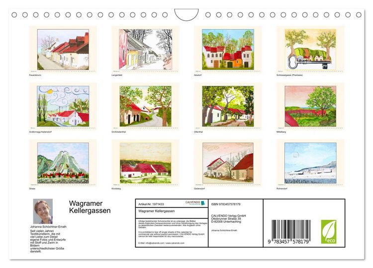 Produktbild: Wagramer Kellergassen (Wandkalender 2026 DIN A4 quer), CALVENDO Monatskalender