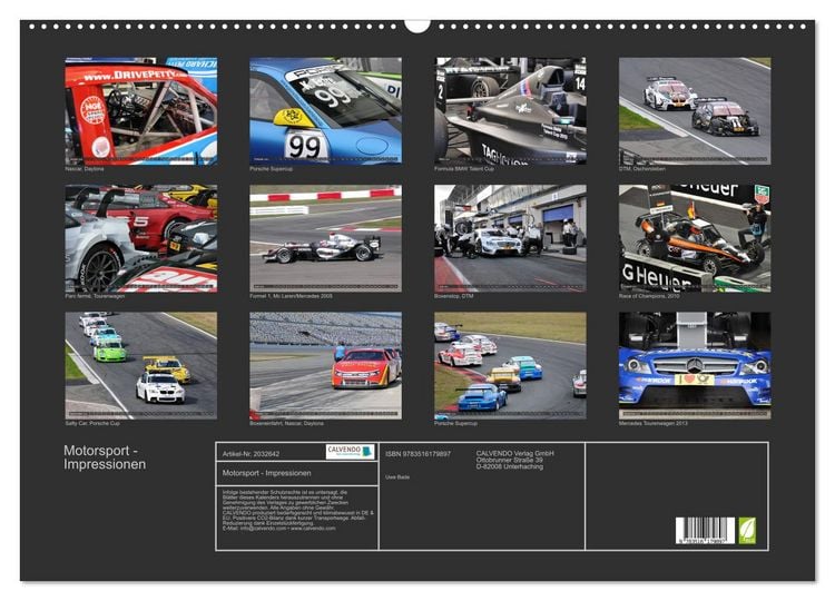 Produktbild: Motorsport - Impressionen (Wandkalender 2026 DIN A2 quer), CALVENDO Monatskalender