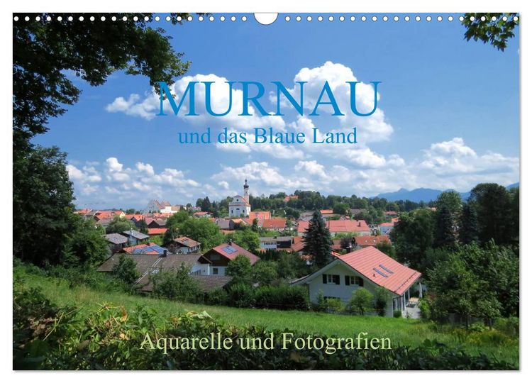 Produktbild: Murnau und das Blaue Land - Aquarelle und Fotografien (Wandkalender 2026 DIN A3 quer), CALVENDO Monatskalender