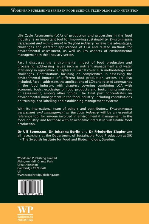 Produktbild: Environmental Assessment and Management in the Food Industry