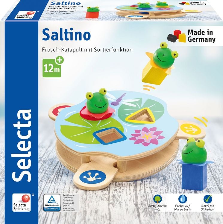 Produktbild: Selecta 62072 - Saltino, Frosch-Katapult, Motorikspielzeug, Holz,