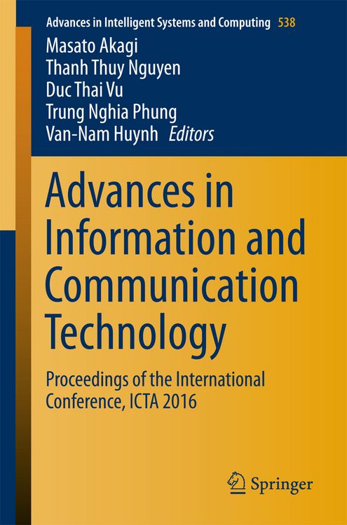 Produktbild: Advances in Information and Communication Technology