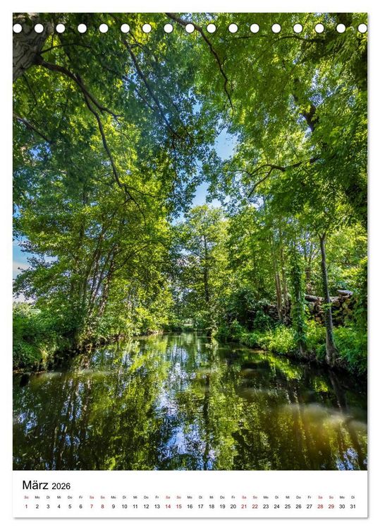 Produktbild: SPREEWALD Idylle und Historie (Tischkalender 2026 DIN A5 hoch), CALVENDO Monatskalender
