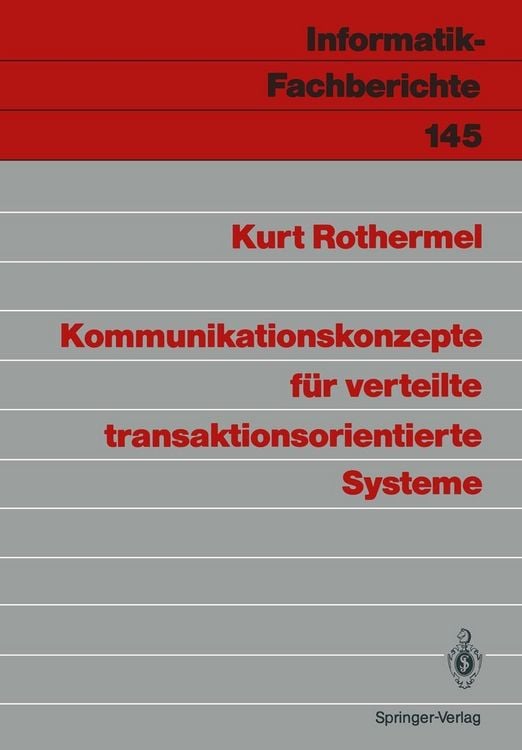 Produktbild: Kommunikationskonzepte f&uuml;r verteilte transaktionsorientierte Systeme
