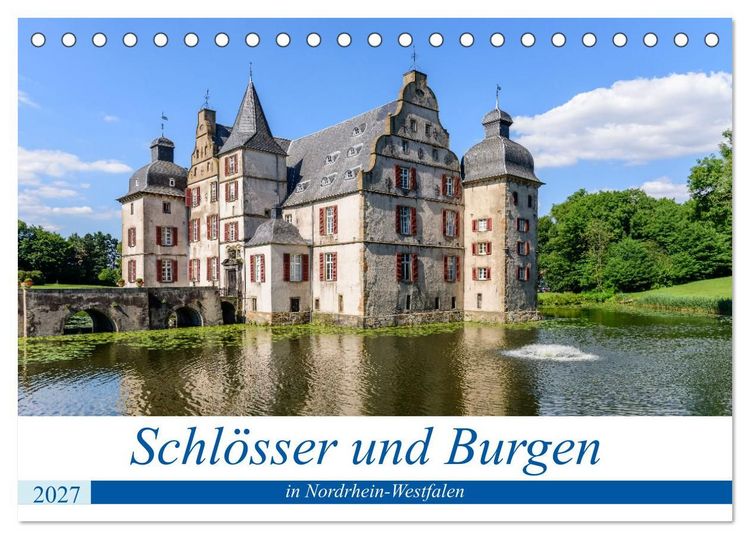 Produktbild: Schl&ouml;sser und Burgen in NRW (Tischkalender 2027 DIN A5 quer), CALVENDO Monatskalender