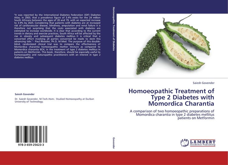 Produktbild: Homoeopathic Treatment of Type 2 Diabetes with Momordica Charantia