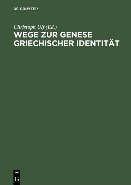 Produktbild: Wege zur Genese griechischer Identit&auml;t