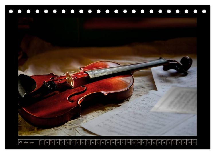 Produktbild: eine Violine (Tischkalender 2026 DIN A5 quer), CALVENDO Monatskalender