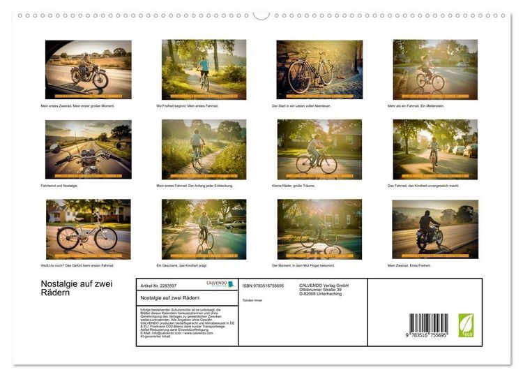 Produktbild: Nostalgie auf zwei R&auml;dern (hochwertiger Premium Wandkalender 2027 DIN A2 quer), Kunstdruck in Hochglanz