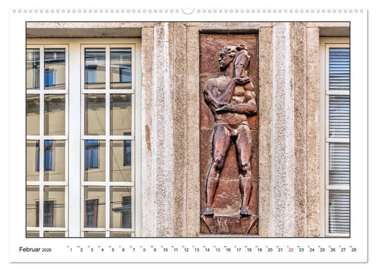 Produktbild: Fassadenkunst im Roten Wien (Wandkalender 2026 DIN A2 quer), CALVENDO Monatskalender