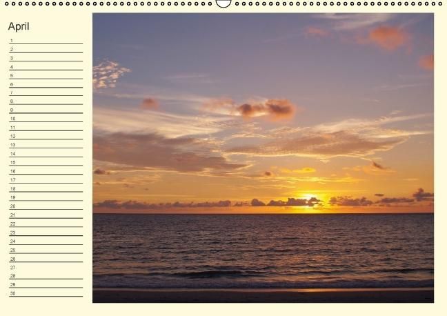 Produktbild: Colours by the sea / Birthday Calendar / UK-Version (Wall Calendar perpetual DIN A2 Landscape)