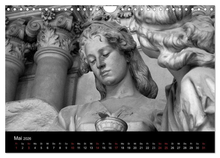 Produktbild: Lebende Steine - Skulpturen auf dem Friedhof Staglieno (Wandkalender 2026 DIN A4 quer), CALVENDO Monatskalender