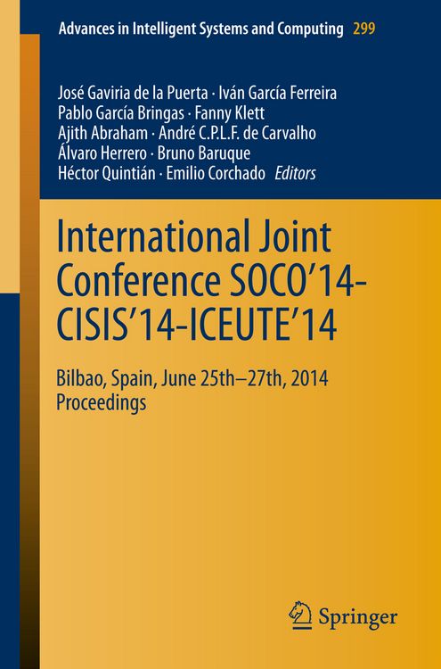 Produktbild: International Joint Conference SOCO&rsquo;14-CISIS&rsquo;14-ICEUTE&rsquo;14