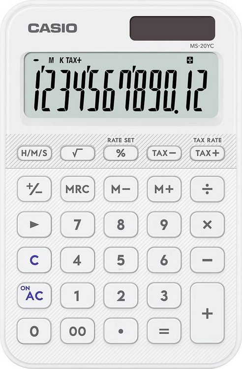 Produktbild: Casio Tischrechner Wei&szlig; (B x H x T) 101 x 18 x 154.5 mm