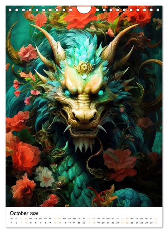 Produktbild: Mystical Drakes (Wall Calendar 2026 DIN A4 portrait), CALVENDO 12 Month Wall Calendar
