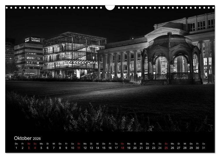 Produktbild: Stuttgart bei Nacht (Wandkalender 2026 DIN A3 quer), CALVENDO Monatskalender