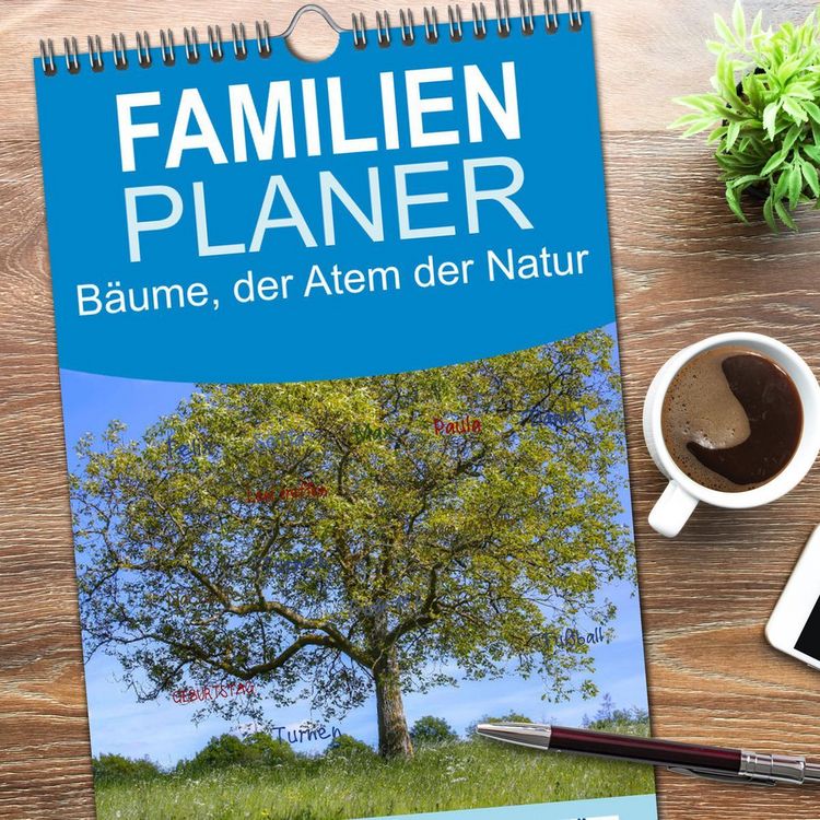 Produktbild: Familienplaner 2026 - B&auml;ume, der Atem der Natur mit 5 Spalten (Wandkalender, 21 x 45 cm) CALVENDO