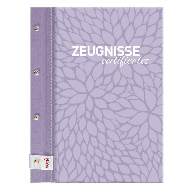 Produktbild: Zeugnismappen Pattern mit Buchschrauben, Lila Paradise