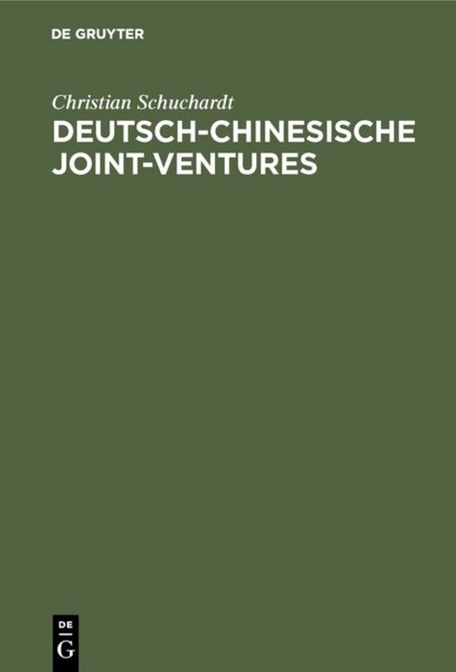 Produktbild: Deutsch-chinesische Joint-ventures