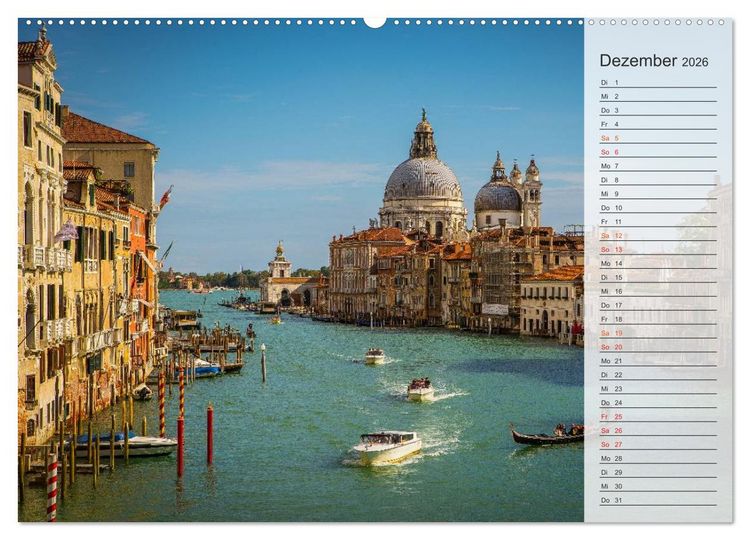 Produktbild: Wundervolles Venedig (hochwertiger Premium Wandkalender 2026 DIN A2 quer), Kunstdruck in Hochglanz