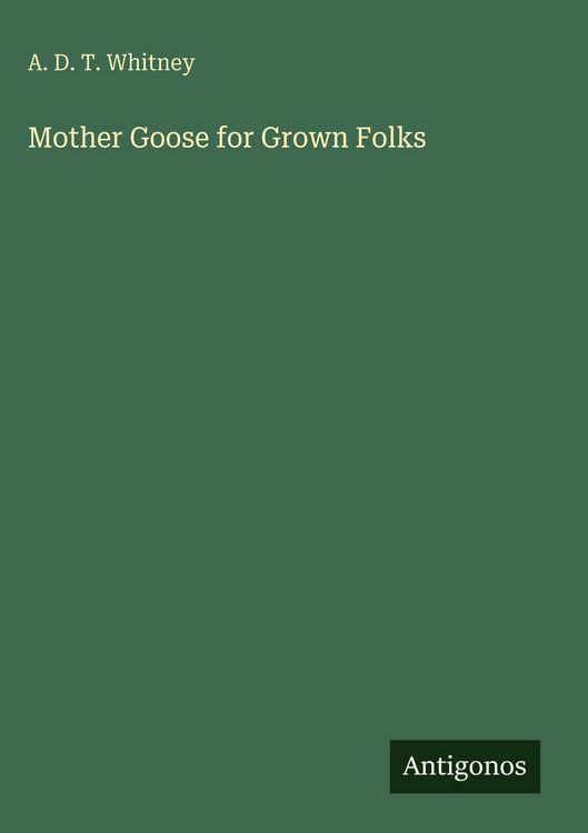 Produktbild: Mother Goose for Grown Folks