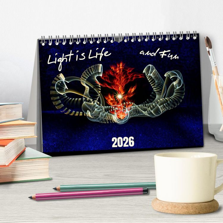 Produktbild: Light is Life and Fun (Desk Calendar 2026 DIN A5 landscape), CALVENDO 12 Month DeskCalendar