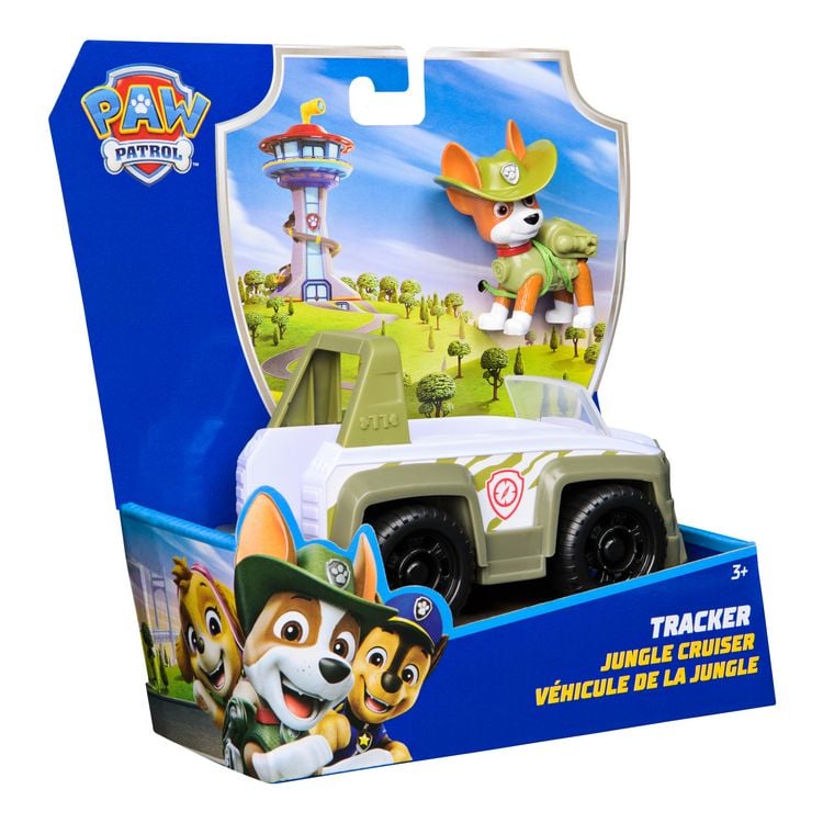 Produktbild: PAW Patrol - Tracker-Figur mit Dschungel-Fahrzeug, stabiles Basis-Fahrzeug (2025), authentisches Spielzeug zur Serie f&uuml;r Kinder ab 3 Jahren