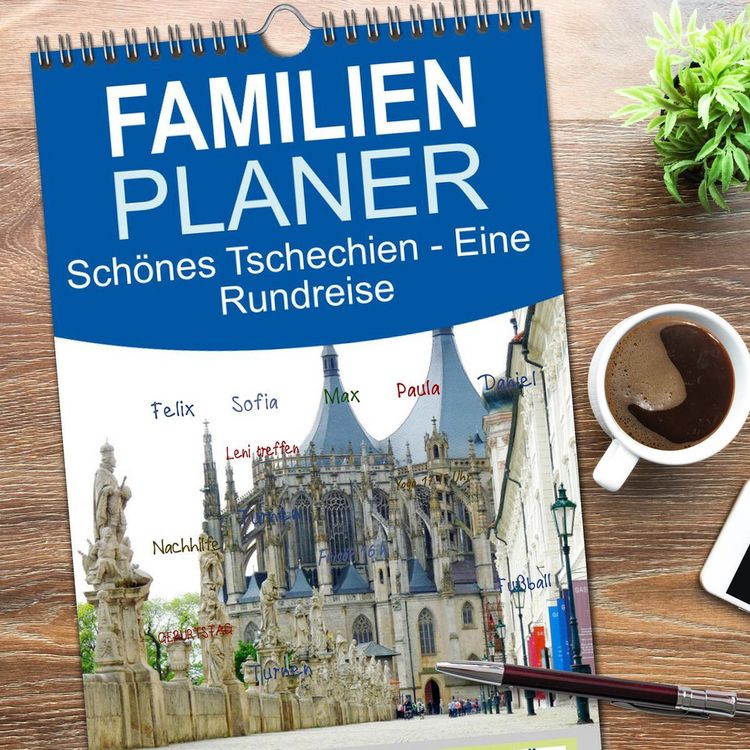 Produktbild: Familienplaner 2026 - Sch&ouml;nes Tschechien - Eine Rundreise mit 5 Spalten (Wandkalender, 21 x 45 cm) CALVENDO