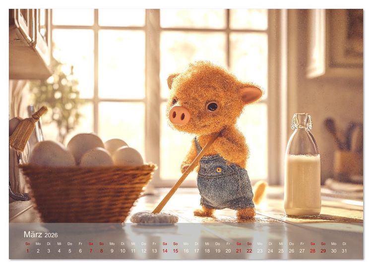 Produktbild: Eierlegende Wollmilchsau &ndash; der lustige Kalender mit Fabelwesen (Wandkalender 2026 DIN A4 quer), CALVENDO Monatskalender