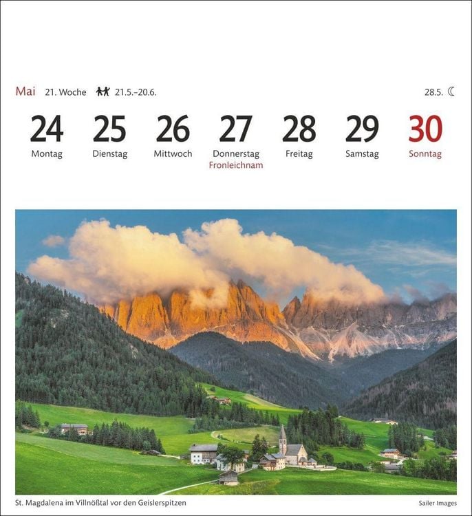 Produktbild: S&uuml;dtirol Sehnsuchtskalender 2027 - Wochenkalender mit 53 Postkarten