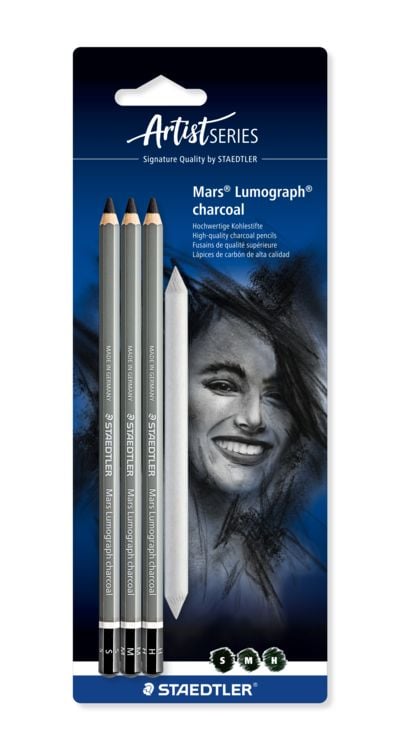 Produktbild: STAEDTLER Kohlestift Mars Lumograph charcoal, 3er set