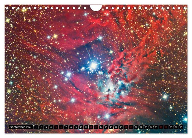 Produktbild: Farbiges Weltall (Wandkalender 2026 DIN A4 quer), CALVENDO Monatskalender