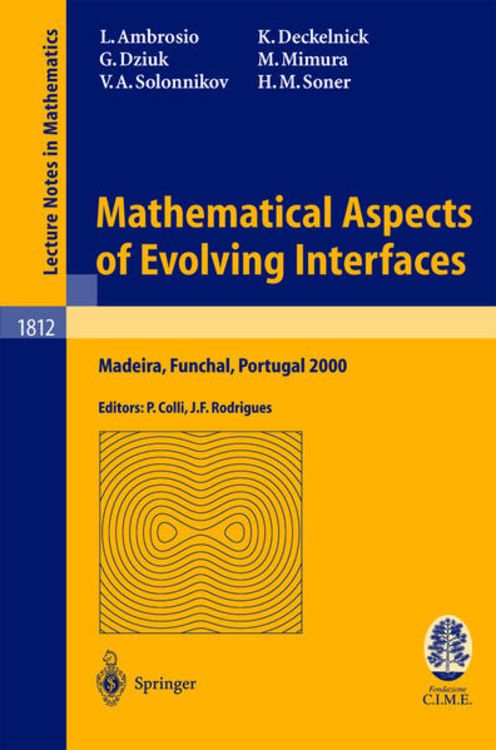Bild vom Artikel Mathematical Aspects of Evolving Interfaces vom Autor Luigi Ambrosio