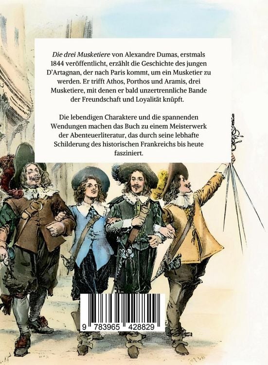 Produktbild: Alexandre Dumas: Die drei Musketiere. Neuausgabe der &Uuml;bersetzung von Georg Carl Lehmann