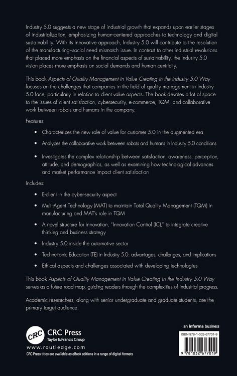Produktbild: Aspects of Quality Management in Value Creating in the Industry 5.0 Way