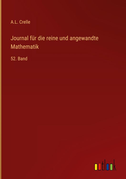 Produktbild: Journal f&uuml;r die reine und angewandte Mathematik
