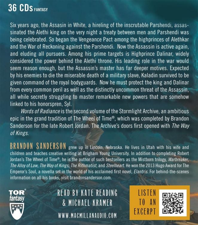 Produktbild: Words of Radiance: Book Two of the Stormlight Archive
