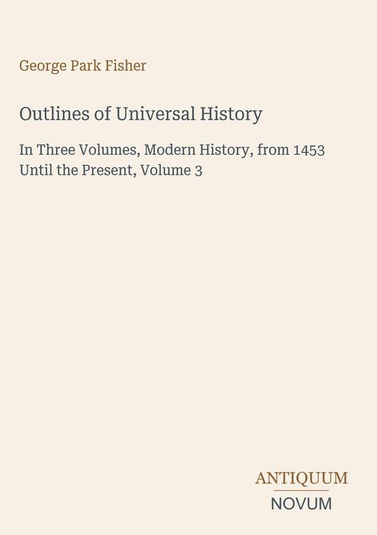 Produktbild: Outlines of Universal History