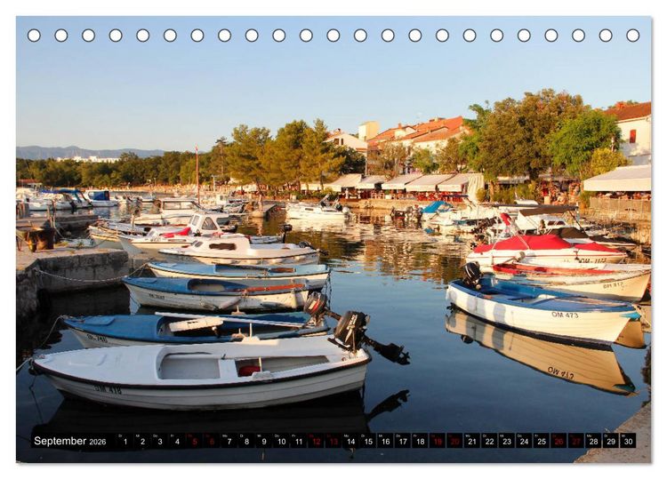 Produktbild: Kroatische Adria - Von Opatija bis Krk (Tischkalender 2026 DIN A5 quer), CALVENDO Monatskalender